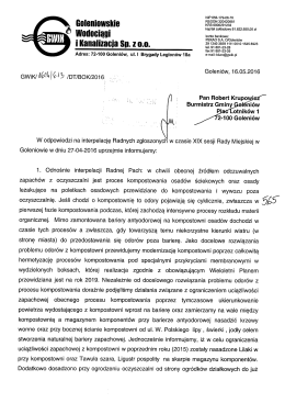 Odpowiedż Prezesa Dawidziaka na interpelacje radnych