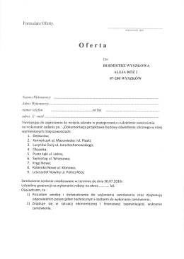 Formularz oferty