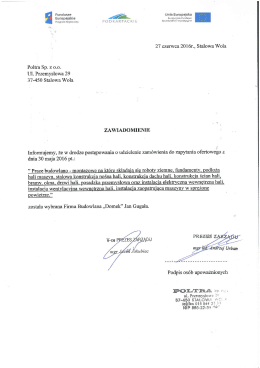 Rozstrzygniecie zapytania ofertowego