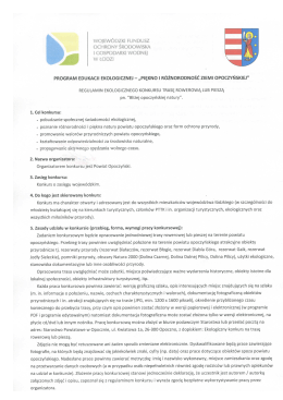 Regulamin ekologicznego konkursu „Trasą rowerową lub pieszą pn
