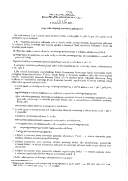 Decyzja nr 222 KGP z dnia 28.06.2016 r. w sprawie adaptacji