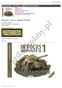 Panzerwrecks - In Focus 1 - Jagdpanzer 38 (książka)