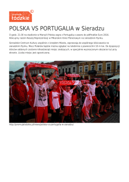 POLSKA VS PORTUGALIA w Sieradzu