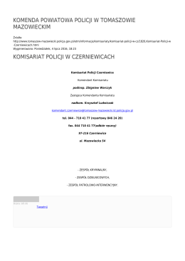Generuj PDF - Komenda Powiatowa Policji w Tomaszowie