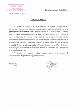 zawiadomienie