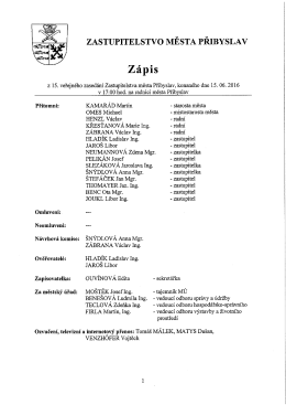 Zápis ZM 15.6.2016