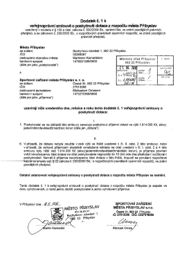 Dodatek č.1 2015/01 - veřejnoprávní smlouva