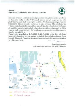 Stavba: Jilemnice &ndash; Vald&scaron;tejnsk&aacute; ulice &ndash; &uacute;prava chodn&iacute;ku