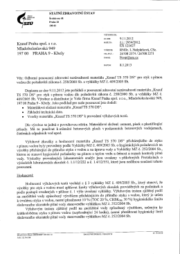 Page 1 Page 2 Výsledky výluhových testů: Výluhovým zkouškám