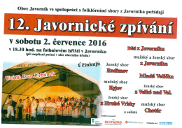 Javornick&eacute; zp&iacute;v&aacute;n&iacute;