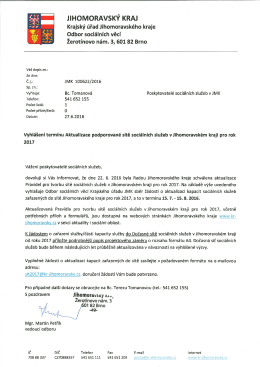 Dopis vedoucího OSV k vyhlášení termínu