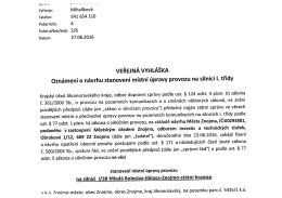 Veřejn&aacute; vyhl&aacute;&scaron;ka