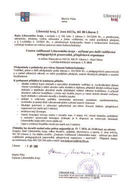 Dokument - Statut&aacute;rn&iacute; město Liberec
