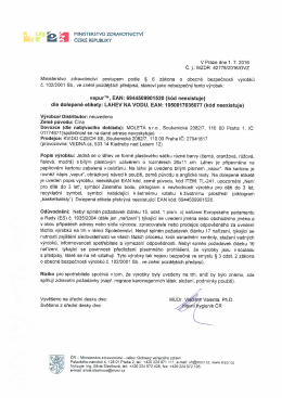 oznámení Ministerstva zdravotnictví ČR ve formátu pdf