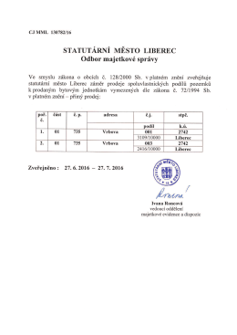 Dokument - Statut&aacute;rn&iacute; město Liberec