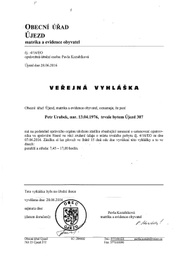 Veřejná vyhláška