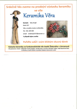 Page 1 Srdečně Vászvemena prodejní výstavku keramiky _^D ve