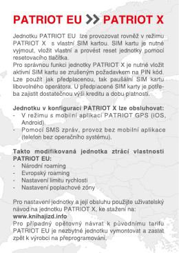 zmena PATRIOT EU na PATRIOT X_A5