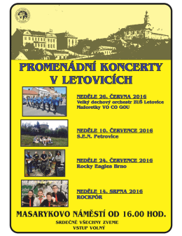 Promenádní koncerty v Letovicích červenec