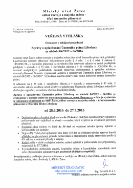 Vyhláška zde ke stažení