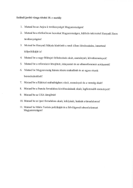 Történelemből