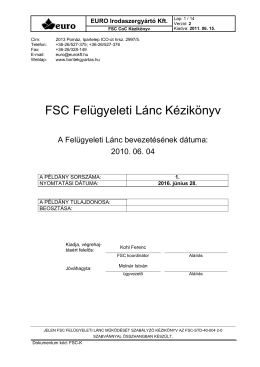 fsc kézikönyv - Euro Irodaszergyártó Kft.