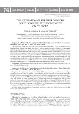 THE VEGETATION OF THE ISLET OF BADIJA (SOUTH CROATIA