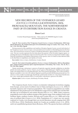 new records of the viviparous lizard zootoca vivipara