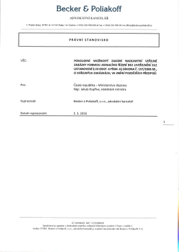 Stanovisko AK Becker a Poliakoff zde