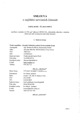 Page 1 O Zaj1S SMLOUVA KRPK-103382- /ČJ-2015