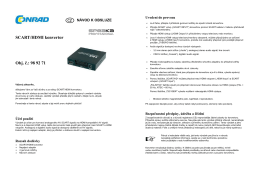 SCART/HDMI konvertor Obj. č.: 98 92 71