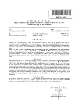 Usnesen&iacute; - ustanoven&iacute; opatrovn&iacute;ka