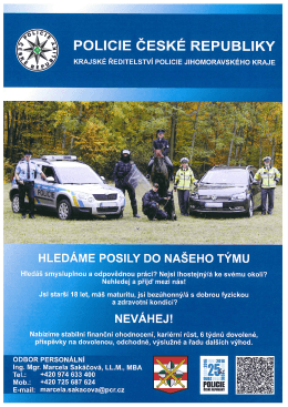 Policie ČR - nabídka práce