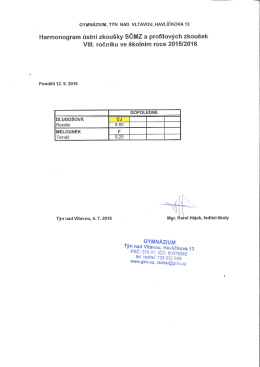 Harmonogram MZ &ndash; podzim 2016 (PDF, 0 bytes)