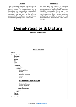 Egyvilág - Demokrácia és diktatúra