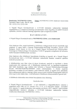 12-551460 k&oacute;dsz&aacute;m&uacute; vad&aacute;szter&uuml;let hat&aacute;r&aacute;nak meg&aacute;llap&iacute;t&aacute;sa &eacute;s
