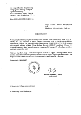 Page 1 Vas Megyei Rendőr-főkapit&aacute;nys&aacute;g K&ouml;zigazgat&aacute;si Hat&oacute;s&aacute;gi