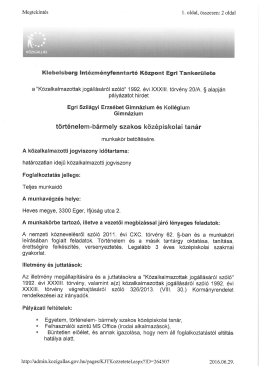 történelem-bármely szakos középiskolai tanár