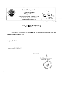 Page 1 Kanizsai Dorottya Kórház Certifieri System Dr. Brünner