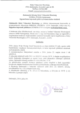 Page 1 Helyi V&aacute;laszt&aacute;si Bizotts&aacute;g 4741 J&aacute;nkmajtis, Kossuth Lajos &uacute;t