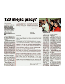 Page 1 120 miejsc pracy? To już ostatnia prosta w trwającej od