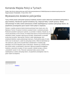 Generuj PDF - Komenda Miejska Policji w Tychach
