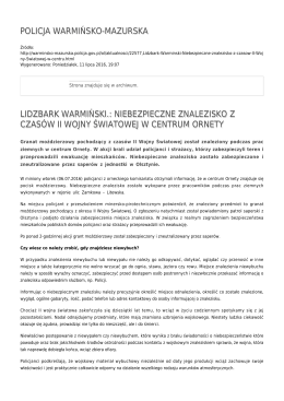 policja warmińsko-mazurska lidzbark warmiński.: niebezpieczne
