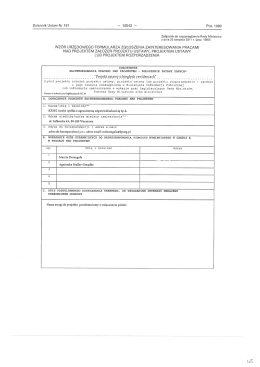 wzór urzędowego formularza zgłoszenia zainteresowania pracami