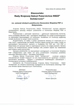stanowisko ksp ws. podoficer&oacute;w