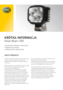 broszurze informacyjnej Power Beam 1500