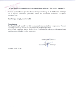 Wynik naboru