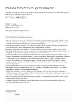 Generuj PDF - Komenda Powiatowa Policji w Pabianicach