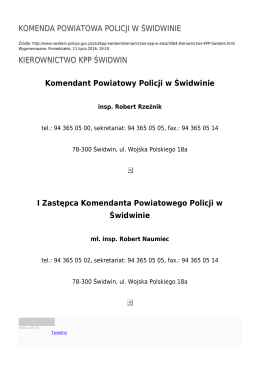 Generuj PDF - Komenda Powiatowa Policji w Świdwinie
