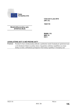 10221/16 NG/ev DGC 2B Predmet: Protokol k Euro